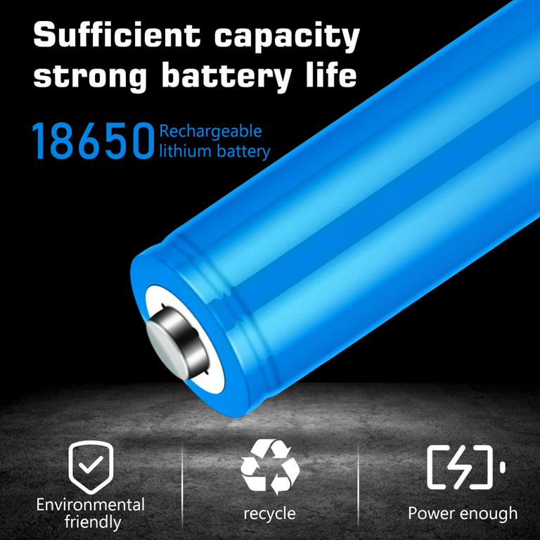 kompromis noget sokker Rechargeable Battery, 3.7V 2600mAh Large Capacity Lithium Li-ion Batteries  for Flashlight, Wireless Solar Panel,Doorbells, Headlamps, RC Cars etc(3  Pack) - Walmart.com