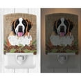 thumbnail image 2 of Carolines Treasures SC9041CNL Saint Bernard Faux Burlap & Pine Cones Ceramic Night Light, 2 of 2