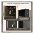 thumbnail image 4 of GDF Studio 4-IN-1 Hall Tree with Storage Cabinets, Shoe Rack, Bench, Adjustable Shelves, 59" x 76.7", Black, 4 of 8