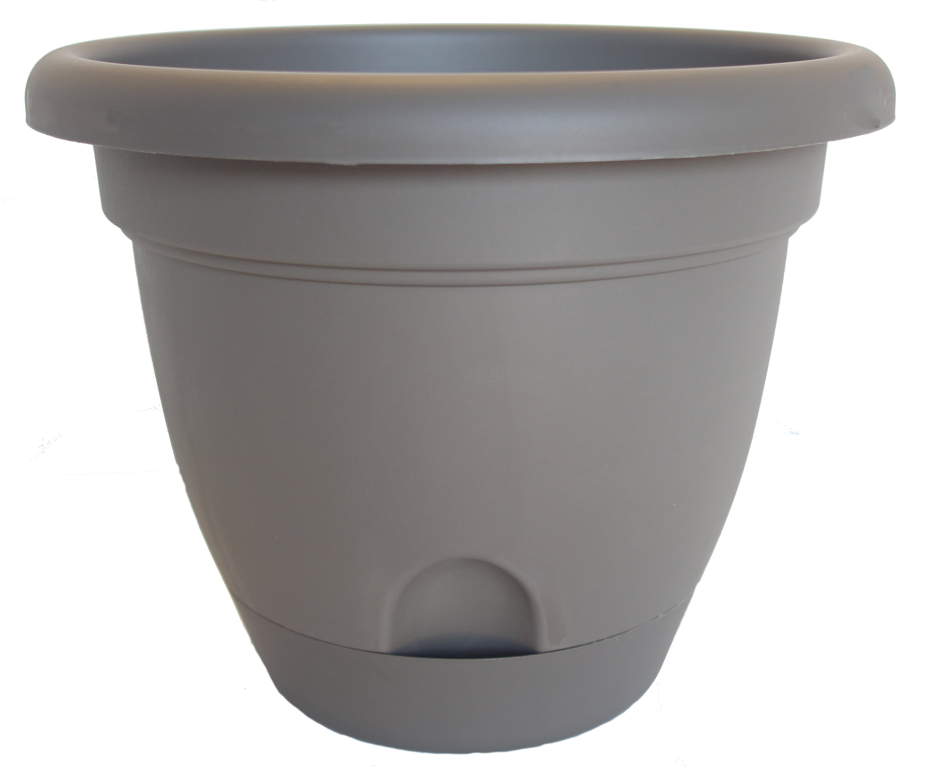 Bloem Lucca Self Watering Planter 16" Peppercorn