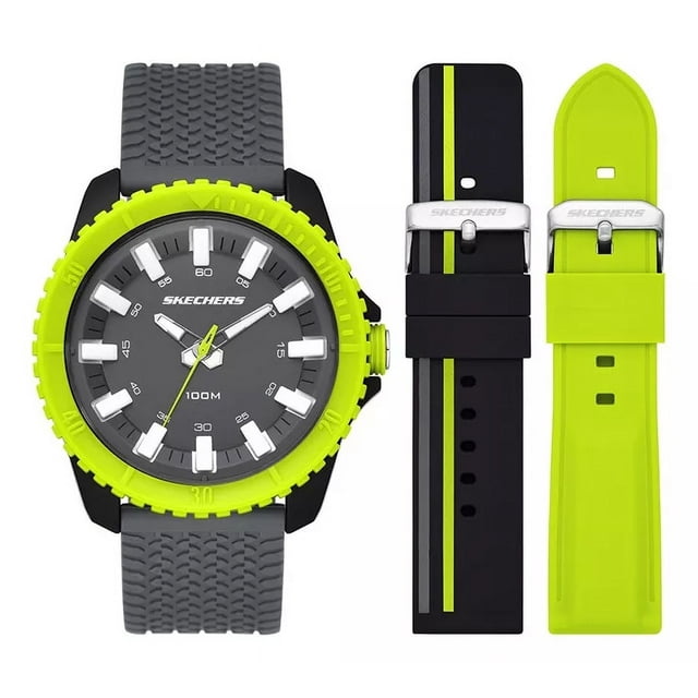 Set De Reloj Skechers Silicon Sr9106 Hombre