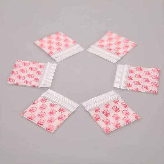 CCOCC 2026 New 100Pcs Mini Ziplock Bags Small Plastic Zipper Bag Packaging Pill Bags for Jewelry,Craft,Snack,Storage,Travel