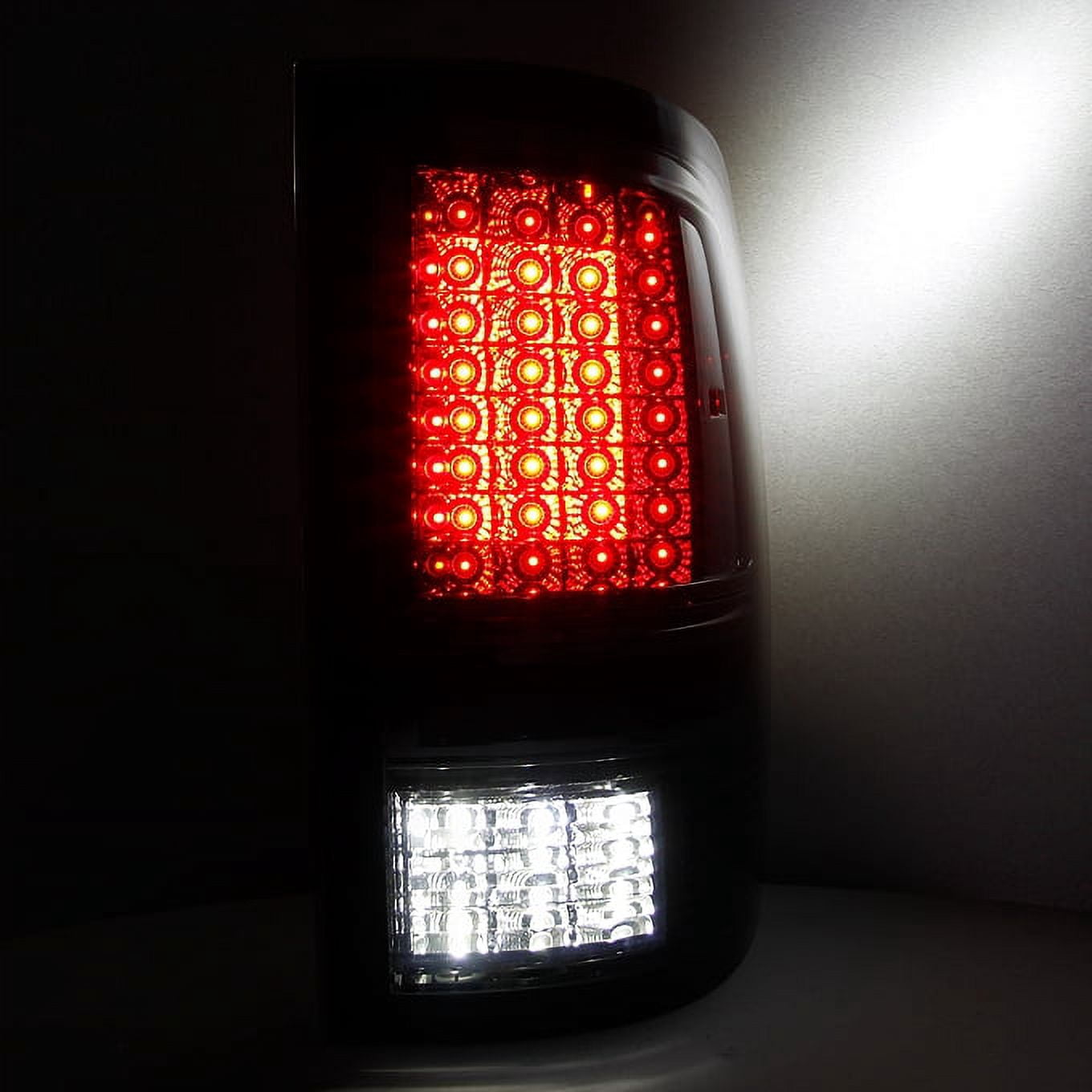AKKON - For DODGE 2009-2018 RAM 1500 | 10-18 2500/3500 C-Shaped Smoked LED Tail Lights Replacement Pair