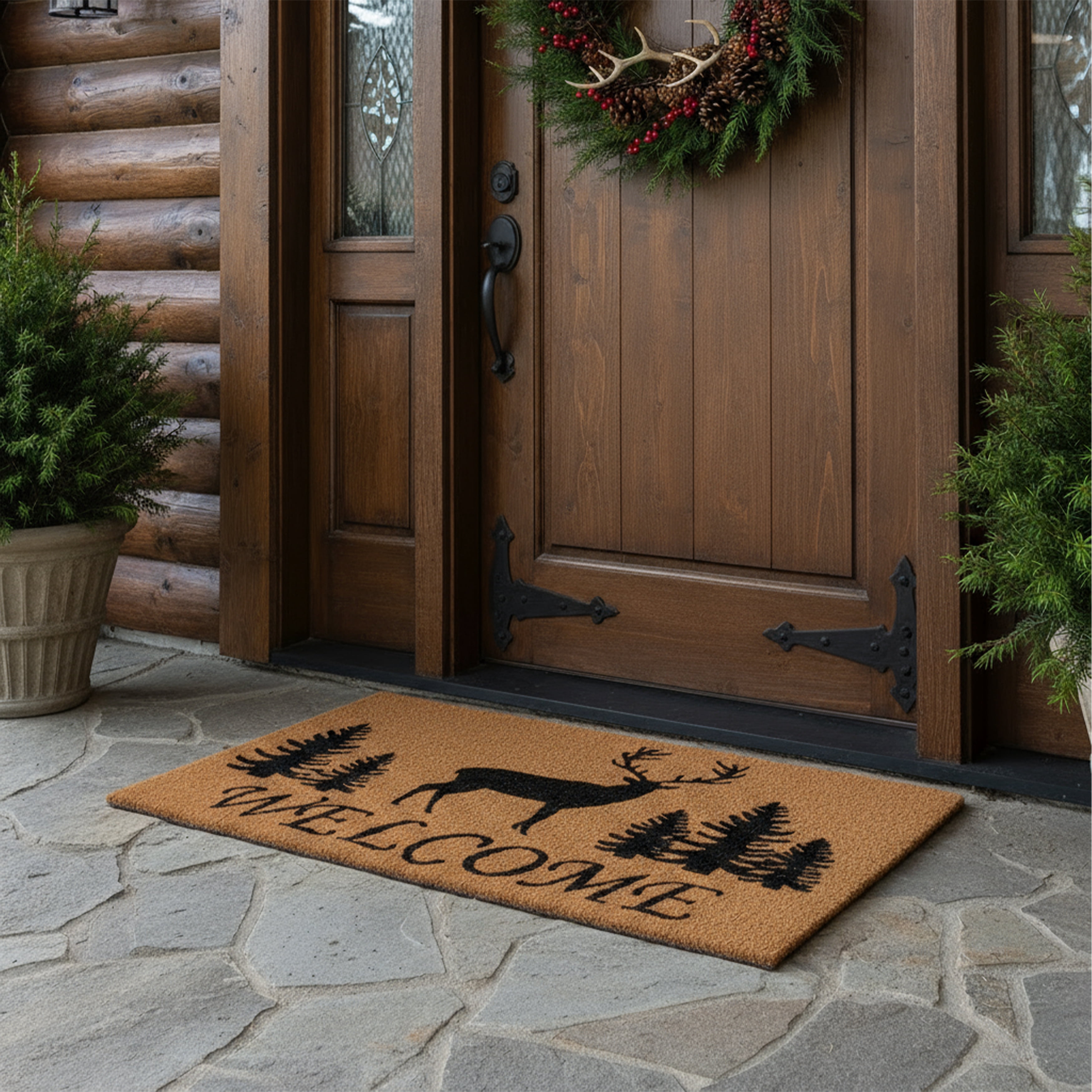 Calloway Mills Elk Forest Welcome Outdoor Doormat 17" x 29"