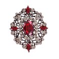 thumbnail image 1 of RV Broche de diamantes vintage para mujer, Garme de diamantes de imitación de cristal ovalado Rojo Verde, 1 of 4