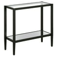 thumbnail image 3 of Evelyn&Zoe Hera 24" Wide Rectangular Side Table with Glass Shelf, Blackened Bronze, 3 of 5