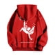 thumbnail image 4 of MHFRRA Sudadera con Capucha y Estampado Gráfico de Moda para Uso Informal y Actividades Al Aire Libre Rojo, 4 of 5