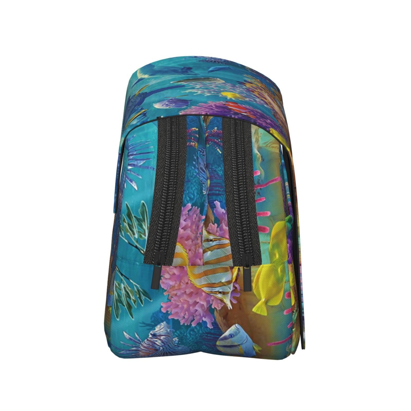 Rateoe Sea World Pattern Double Clamshell Pen Case, Storage Organizer with Two Zipper Compartments– Holds Up to 50 Pencils & Pens