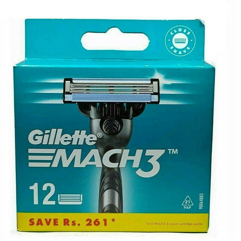 Gillette Mach3 Men's Razor Blade Refill Cartridges, 12 Pack Gillette Mach3 Men's Razor Blade Refill Cartridges, 12 Pack