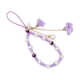 thumbnail image 1 of Methold Correas para teléfono móvil, cordón de flores de cristal, correa de llavero con cuentas a la moda, de cuerda colgante, adornos para Electrónica Violeta, 1 of 6