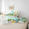 thumbnail image 5 of Feelyou Funny Spring Gnome Bedding Comforter Set 7pcs for Child, Dreamy Butterfly Floral Queen Bedding Sets, Easter Egg Reversible Queen Sheet Sets, Breathable Home Decor, 5 of 7