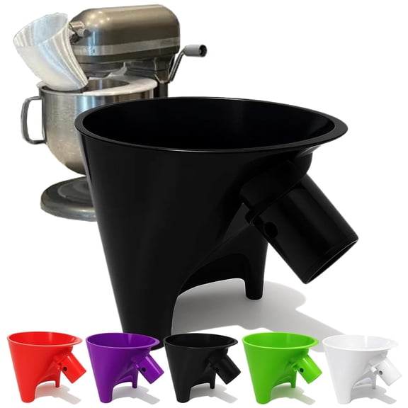 Flour Funnel for Kitchen Aid Mixer for 4.5-5 Quart Tilt-Head Stand Mixe, No-Mess Pouring Attachment Durable Dishwasher-Safe