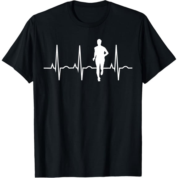 Playful Comfort Tee - Cross Country Running Gifts - Runner Heartbeat Men Teens Boy T-Shirt
