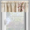 thumbnail image 3 of Ambesonne Sakura Valance & Curtain 3 Pcs Set, Japanese Cherry Blossom Art, 55"x30", Blush Olive Green Dusk, 3 of 7