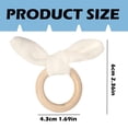 thumbnail image 3 of HUASHENG Easter Napkin Rings Bunny Napkin Rings Set Of 5 Egg Napkin Holders Rings For Banquet Dinning Table Decoration (Bunny Ear B One Size), 3 of 5