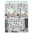 thumbnail image 4 of Black Gray Fruit Tie Up Curtains for Windows 45 Inch Length Balloon Curtains Kitchen Adjustable Balloon Window Shade Vintage Plant Nature Botanical Flower Tie Up Bathroom Curtain Window 52"x45", 4 of 6