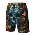 thumbnail image 4 of Vsdgher Butterfly Flower Skull A Men's Beach Shorts, Surfing shorts, Swim trunks, Quick Dry Swim Trunks for Surfing Beach Fun -Large, 4 of 6