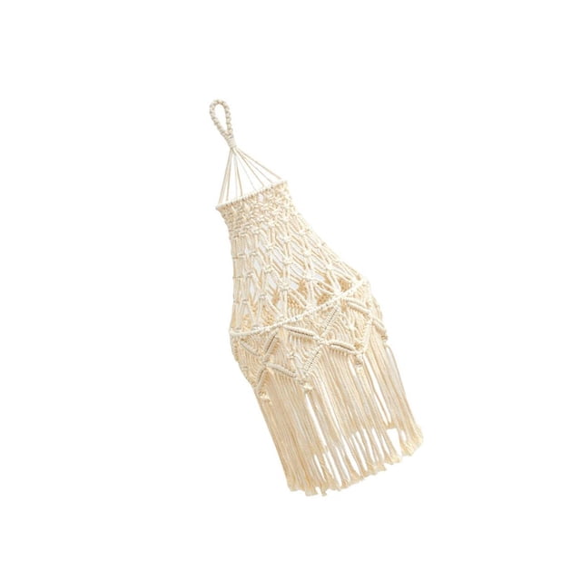 transemion Macrame Woven Light Shade Chandeliers Hanging Lamp Cover Boho Home Decor