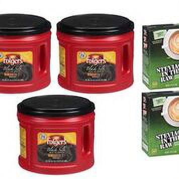 Folgers Coffee, Combo 3-24.2oz Black Silk Coffee Canister & 2-50ct Stevia In The Raw