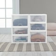 thumbnail image 6 of Sterilite 16 Quart Clear Stacking Storage Drawer Container, 12 Pack, 6 of 10