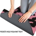thumbnail image 3 of Pink and Black Of Leopard Print Hot Yoga Mat Towel Non Slip for Hot Yoga - Quick-Drying Yoga Mat Cover with 4 Corner Pockets with Travel Bag - Hot Yoga Towel Non Slip 70"x26", 3 of 6