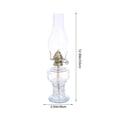 thumbnail image 3 of Chamber Oil Lamps for Indoor Use Vintage Kerosene Lamp Rustic Kerosene Lantern with Adjustable Fire Wick Lighting Oil Lantern for Home Emergency Lighting, 13'' High, 3 of 7