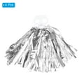 thumbnail image 3 of Uxcell PET Cheerleading Pom Poms with Finger Holes for Team Spirit Fun Dance Stage Events Silver, 3 of 6