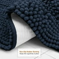 thumbnail image 2 of Clara Clark Chenille Super Absorbent Bath Mat - Extra Soft - Shower and Bath Room - Machine wash dry - Small 17 X 24, Medium 20 X 32, Contour 22 X 19 - Navy, 2 of 10