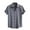 Gray, variant on Kaemgyyd Men's Shirts Casual Loose Short Sleeve Button down Tops Summer Plain Lapel Beach Vaction Clothes for Big and Tall