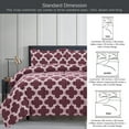 thumbnail image 3 of 3 Piece Reversible Down Alternative Comforter Set - Lightweight All Season Comforter with Two Shams - Quilted Duvet Insert with Box Stitched –Hypoallergenic, Soft, Fluffy (King, Burgundy), 3 of 7