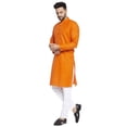 thumbnail image 2 of Maple Clothing Kurta Pyjama en Coton Tenue Ethnique Imprimée Indienne Décontractée (Orange, 3TG), 2 of 6