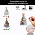 thumbnail image 4 of 2D Creative Book Christmas Tree Acrylic Ornament - Books Design, Colorful Desktop Decoration for Book Lovers(2 pcs,9.84 in), 4 of 6