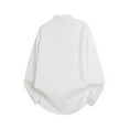 thumbnail image 4 of SBYOJLPB Men's Solid Color Button Turndown Collar Long Sleeved Shirt Double Pocket Work Shirt, 4 of 4