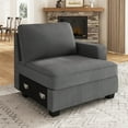 thumbnail image 1 of HONBAY Right Arm of Modular Sectional Corduroy Sofas, Grey, 1 of 5