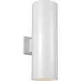 thumbnail image 2 of Sea Gull Cylinders 2-Light 18" Outdoor Wall Light in White, 2 of 2