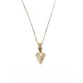 thumbnail image 1 of Collar con dije de oro laminado letra brillos V, 1 of 6