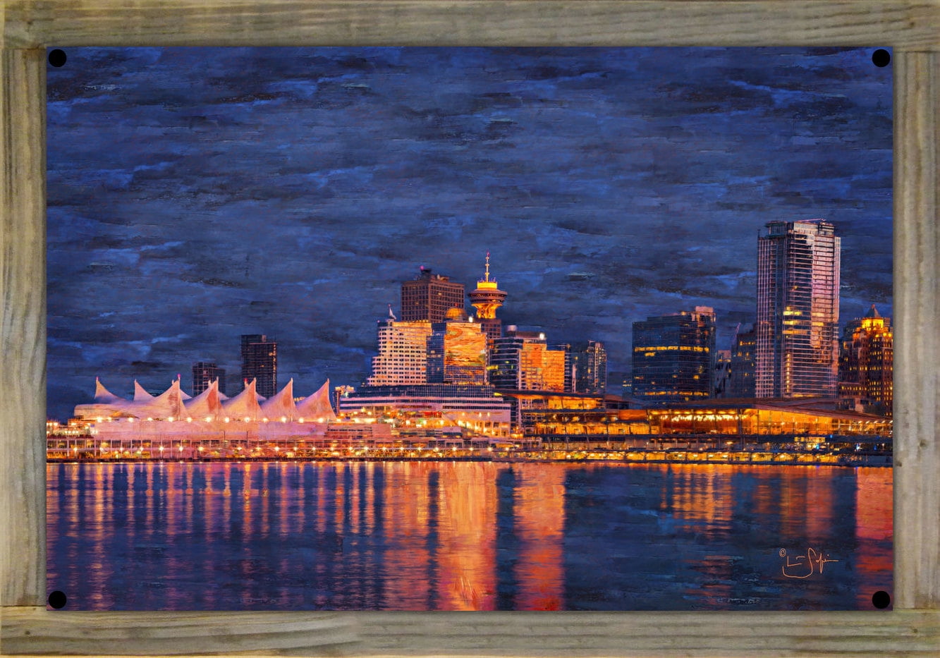"Vancouver, BC, Canada" Metal Art Print on Reclaimed Barn Wood by Lisa