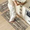 thumbnail image 5 of MeyJey Farmhouse Kitchen Rug Set of 2, Non-Slip Anti-Fatigue Waterproof Cushioned Mat for Kitchen, Dining & Laundry Room, 18"x30"+18"x48" Brown, 5 of 12