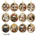 thumbnail image 4 of Clearance! 12PCS Christmas Ornaments DIY Pearl Diamond Art Kits for Adults & Kids, for Holiday Gifts & Window Hanging, Christmas Tree Decor, Snowman Family, 4 of 7