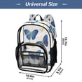 thumbnail image 4 of PVC Transparent Backpacks Clear Backpack for Travel and Outings Watercolor Blue Butterfly, 4 of 7