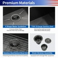 thumbnail image 4 of Rainlex 28"x22"x9"，Drop-in Single Bowl Stainless Steel Kitchen Sink，Include 3  Accessories, 4 of 4