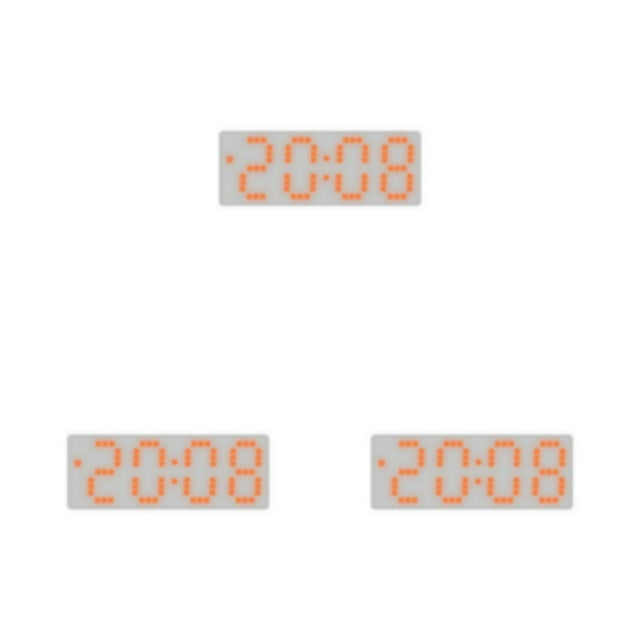 Ruiboury Colorful Digital Numbers Bright And Vibrant For Easy Timekeeping Simple ABS Large Display Screen Double Placement 8017OrangeLight 3Set
