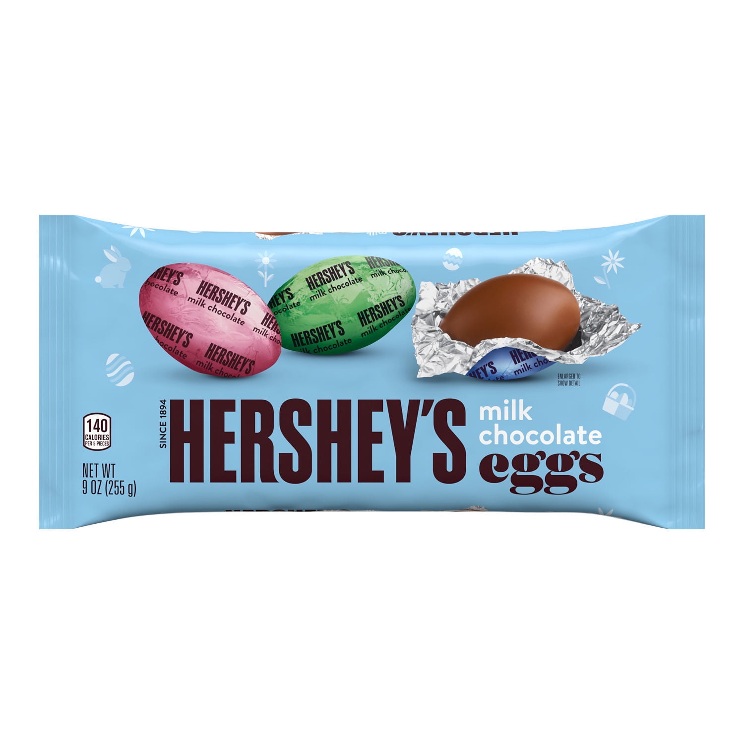 HERSHEY'S, Milk Chocolate Eggs, Easter Candy, 9 oz, Bag