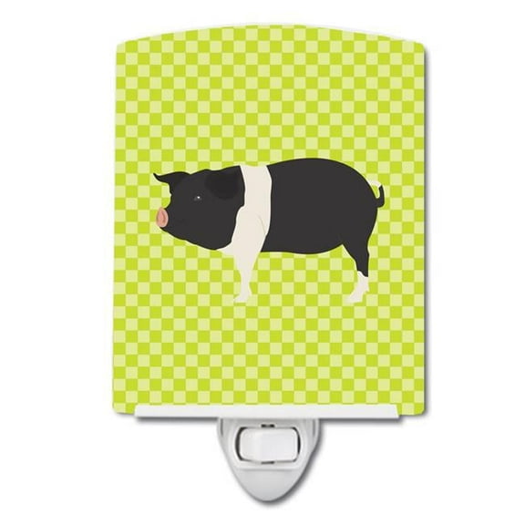 Caroline's Treasures BB7765CNL Hampshire Pig Green Ceramic Night Light, 6x4x3", multicolor