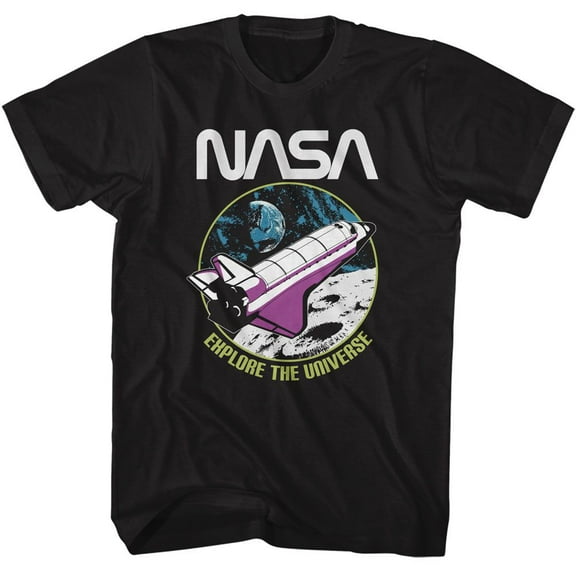 NASA Explore The UnIVerse Black Adult T-Shirt M