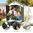 thumbnail image 6 of Lifetime Lockable Polyethylene Outdoor Storage Shed, 8' x 10', Tan & Brown (60056), 6 of 14