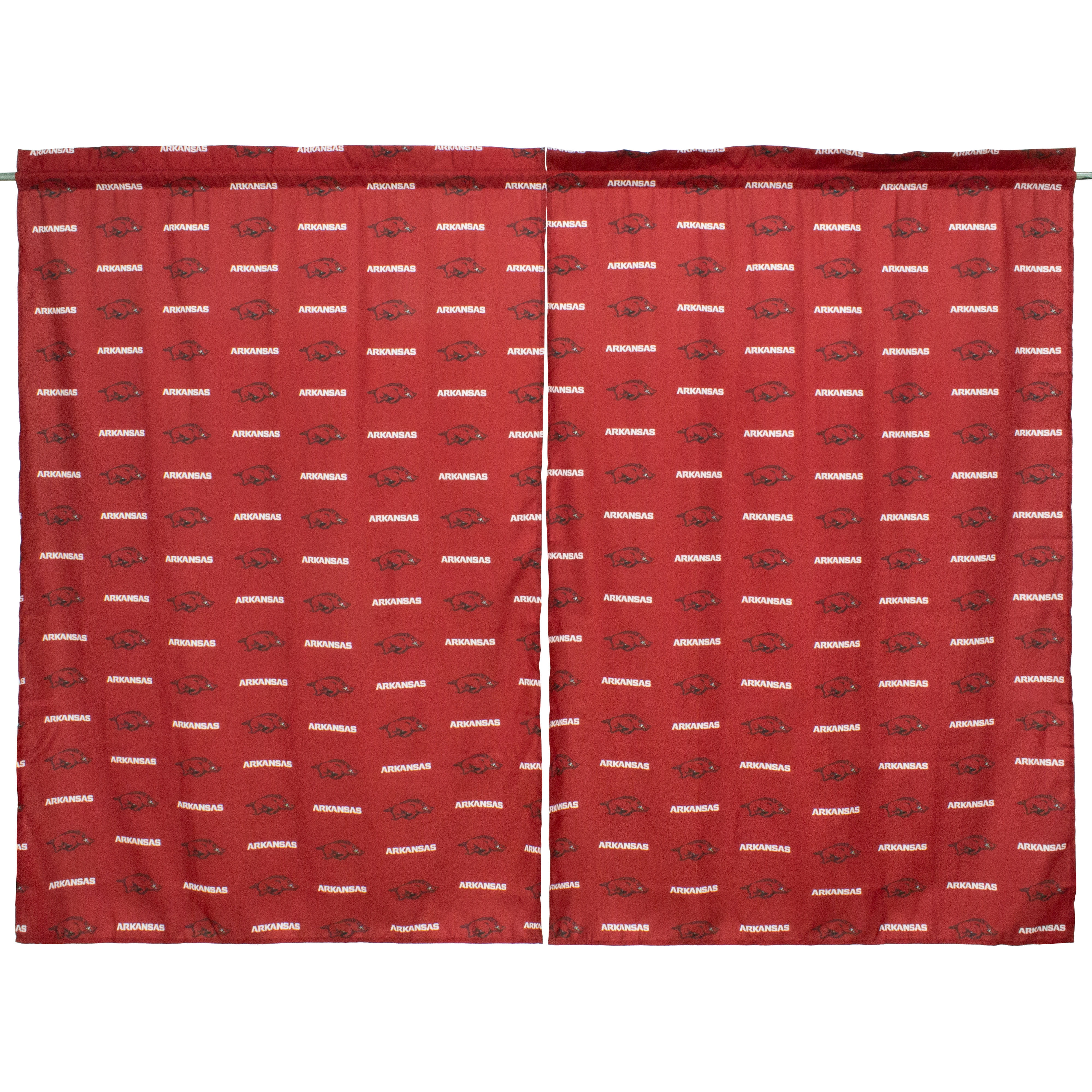 Arkansas Razorbacks 100% Cotton, 84" Curtain Panels, Set of 2