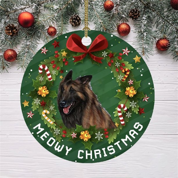 Navidad divertida decoración Navidad perro patrón colgante árbol de Navidad adornos Wmkox8yii fhajkh5051