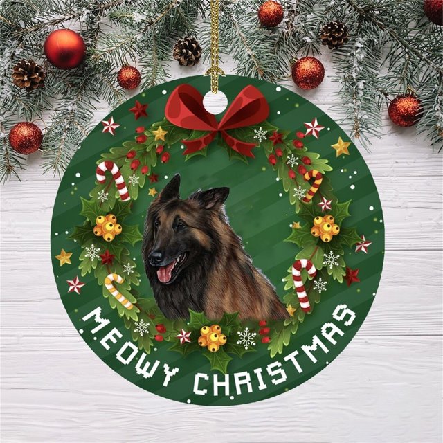Navidad divertida decoración Navidad perro patrón colgante árbol de Navidad adornos Wmkox8yii gf6020