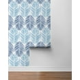 thumbnail image 4 of NextWall Blue Lagoon Two Toned Palm Peel and Stick Wallpaper, 4 of 8